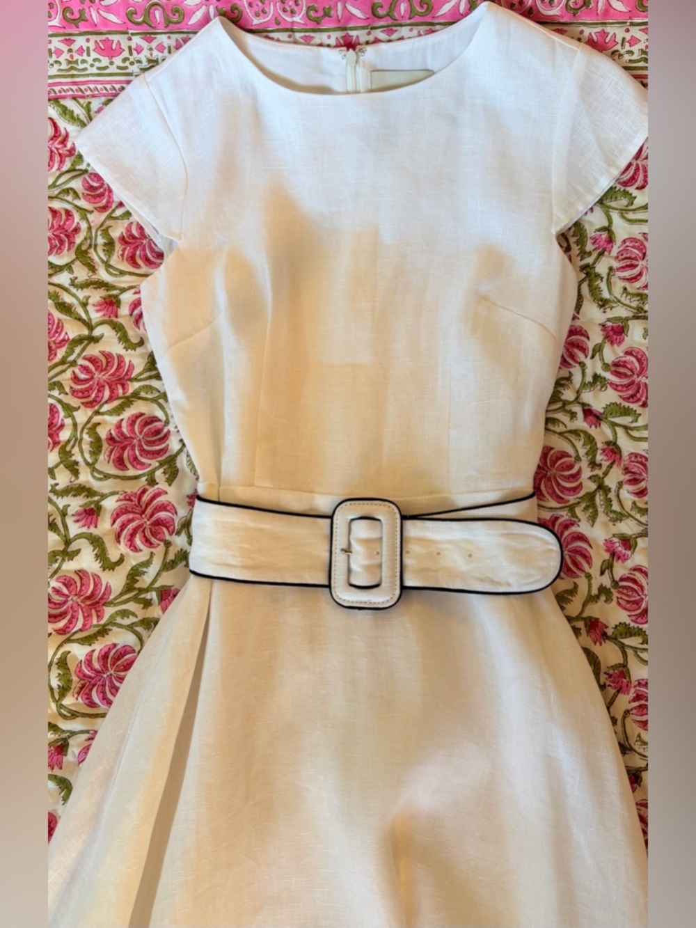Reformation Felipe Belted Linen Dress In White, NWOT, never worn, no flaws. - Picture 7 of 16